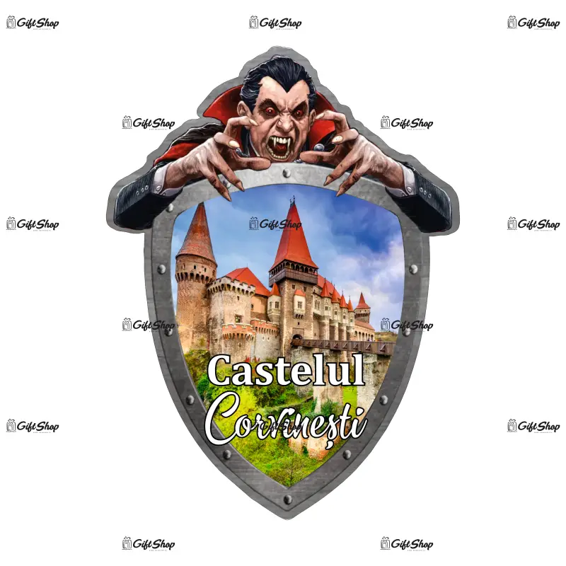 Castelul corvinesti, dracula, romania, magnet frigider mgs134